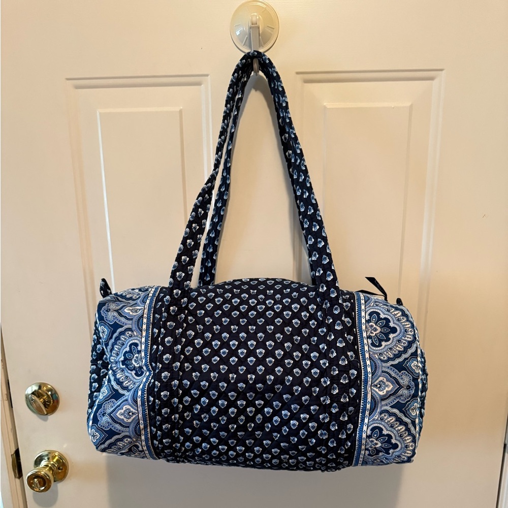 Retired Vintage Vera Bradley Nantucket Navy Small Duffel Bag